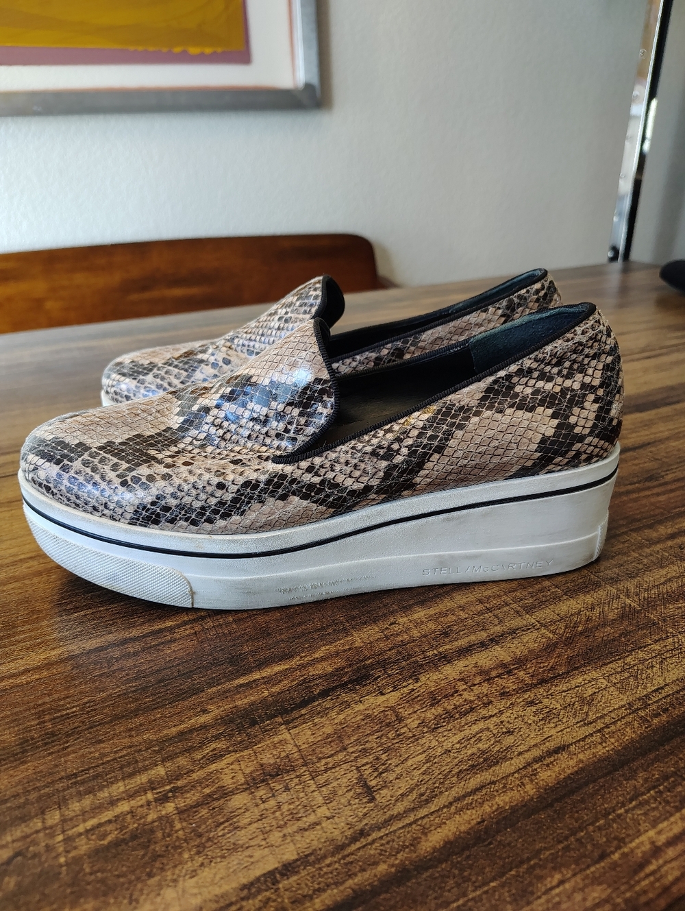 Stella McCartney Binx Python Slip-On Platform Sneakers Shoes Women’s Sz 41 US 11